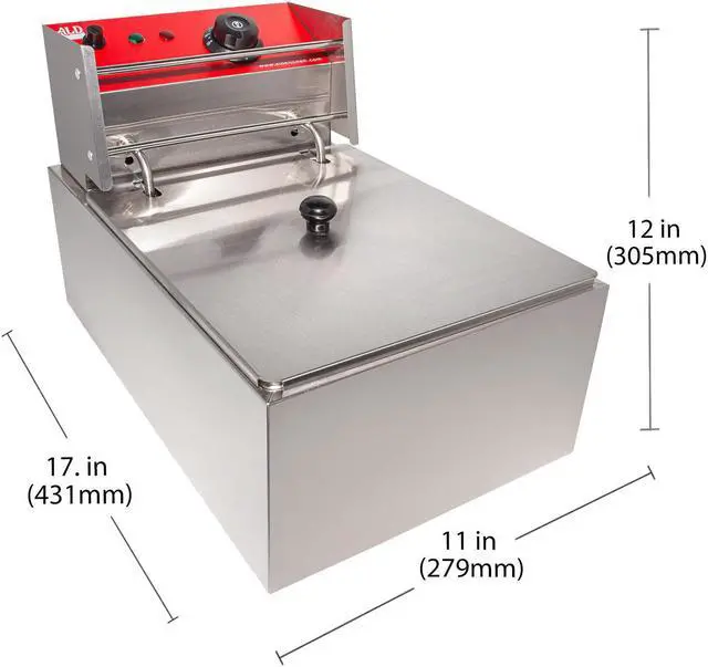 Alt view image 2 of 7 - AR-HEF81 Deep Fryer | 1-Basket Electric Fryer for Commercial Use | Stainless Steel | 6 L Capacity