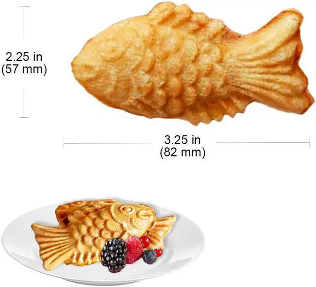 Alt view image 3 of 7 - AR-226 Taiyaki Machine Commercial | Fish Shaped Waffles Taiyaki Maker | 6 Waffles | Stainless Steel