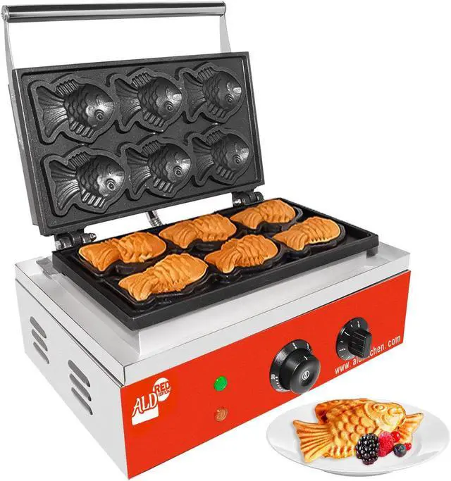 Main image of AR-226 Taiyaki Machine Commercial | Fish Shaped Waffles Taiyaki Maker | 6 Waffles | Stainless Steel