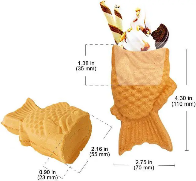 Alt view image 3 of 7 - AR-1105 Taiyaki Machine Commercial | 5 Open-Mouth Fish Shaped Waffles | Stainless Steel Taiyaki Maker