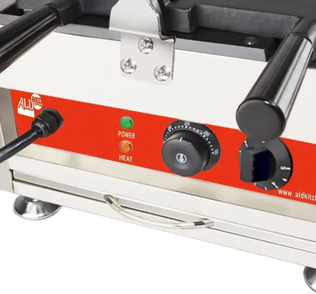 Alt view image 5 of 7 - AR-1105 Taiyaki Machine Commercial | 5 Open-Mouth Fish Shaped Waffles | Stainless Steel Taiyaki Maker