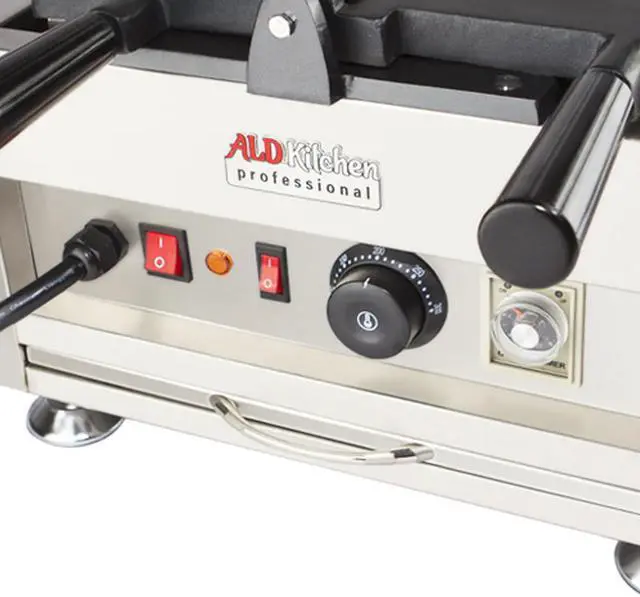 Alt view image 4 of 7 - AP-209 Taiyaki Maker | Fish Waffle Cone Maker | Commercial Taiyaki Machine | Stainless Steel | 5 Open-Mouth Fish Waffles