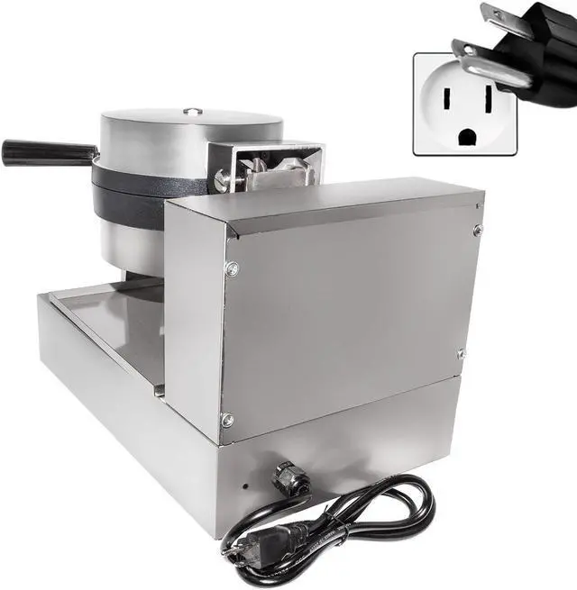Alt view image 5 of 7 - GR-HWB1A Belgian Waffle Maker | Commercial Flip Waffle Iron | Stainless Steel | Rotating Mechanism