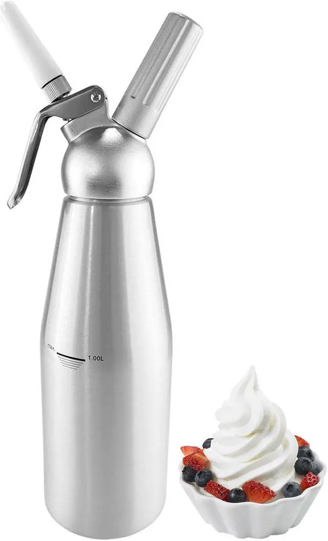 Main image of AC_CWA10 GorillaRock Whipped Cream Dispenser | 1L Cream Whipper | + 3 Decorating Nozzles