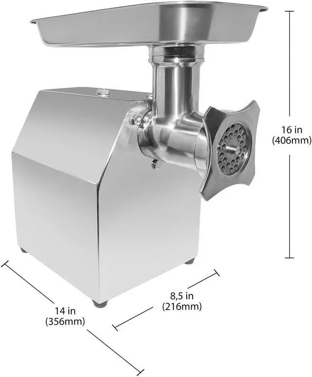 Alt view image 2 of 7 - A-TC12 Meat Grinder Commercial | Electric Sausage Stuffing Machine | Stainless Steel Meat Chopper