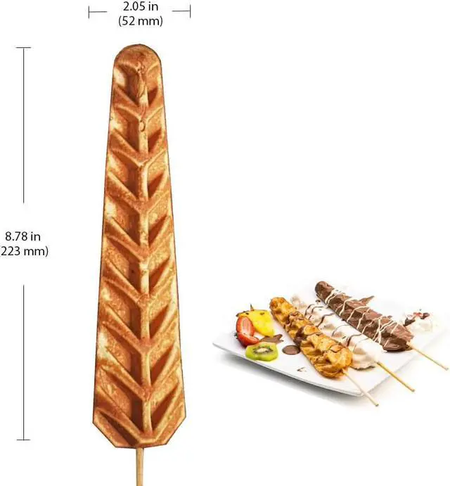 Alt view image 3 of 7 - AP-492 Electric Stick Waffle Maker | Commercial Iron | 4 Pcs | Stainless Steel | Nonstick