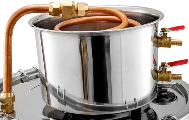 Alt view image 5 of 7 - A-FCSA2-18 Alcohol Wine Distiller | 5 Gallon 18L | Moonshine Still | Water Alcohol Distiller | Stainless Steel
