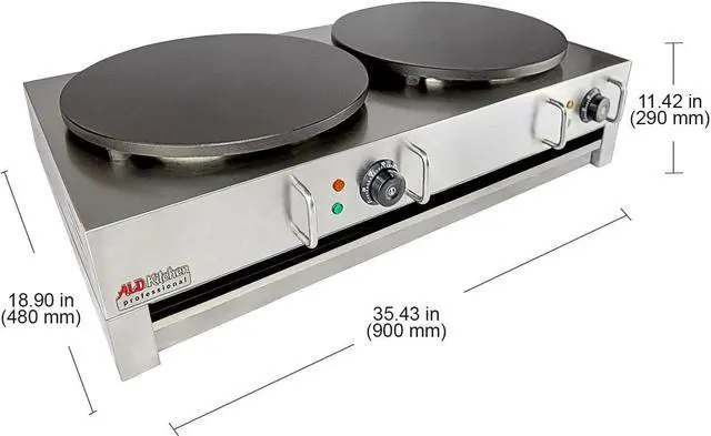 Alt view image 2 of 7 - AP-584 Crepe Maker Commercial | Electric Double Pancake Maker