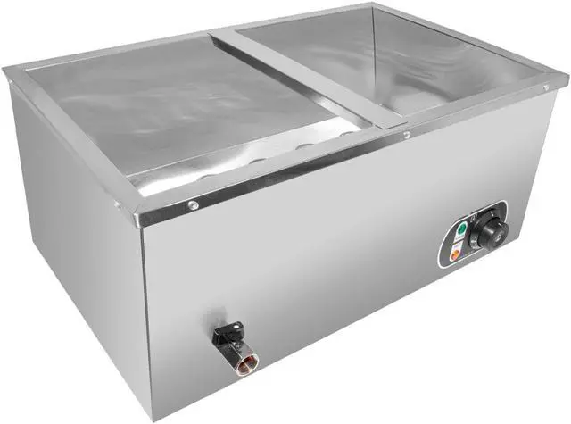 Alt view image 4 of 7 - ALDKitchen Bain Marie Steam Warmer | Electric Buffet Food Warmer | Stainless Steel | 2 tanks | 110V