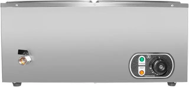 Alt view image 7 of 7 - ALDKitchen Bain Marie Steam Warmer | Electric Buffet Food Warmer | Stainless Steel | 2 tanks | 110V