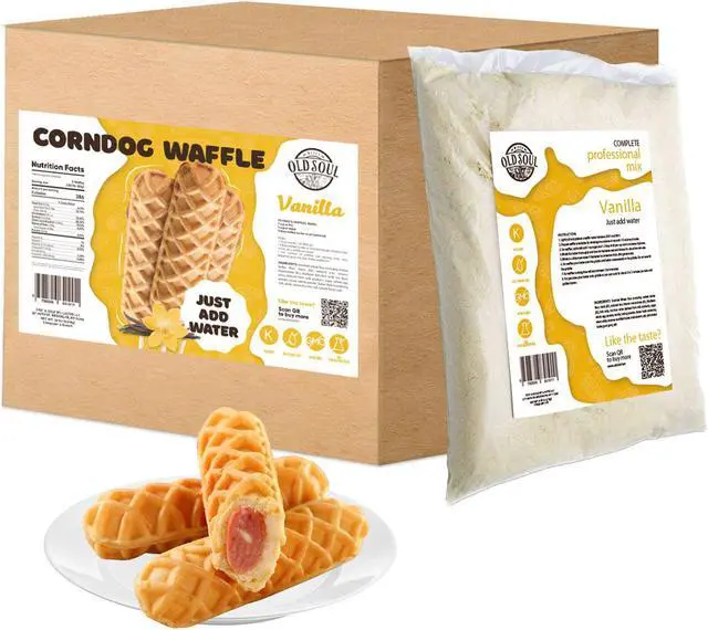 Main image of OldSoul Corndog Waffle Mix | Vanilla | 30 lbs | 840 Corndog Waffles