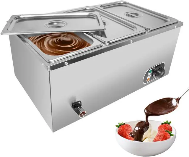 Main image of ALDKitchen Bain Marie Steam Warmer | Electric Buffet Food Warmer | Stainless Steel | 3 Tanks | 110V