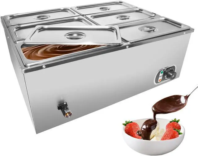 Main image of ALDKitchen Bain Marie Steam Warmer | Electric Buffet Food Warmer | Stainless Steel | 6 tanks | 110V