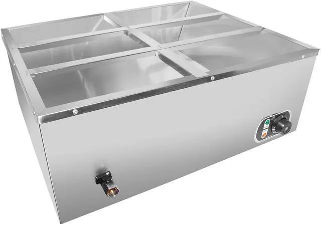 Alt view image 4 of 7 - ALDKitchen Bain Marie Steam Warmer | Electric Buffet Food Warmer | Stainless Steel | 6 tanks | 110V