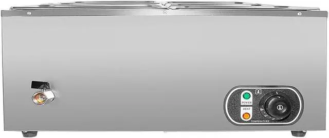 Alt view image 7 of 7 - ALDKitchen Bain Marie Steam Warmer | Electric Buffet Food Warmer | Stainless Steel | 6 tanks | 110V