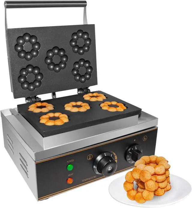 Main image of GorillaRock Electric An-Doughnut Maker | Blossom Shape Donuts | 5 Pcs | Nonstick | 110V