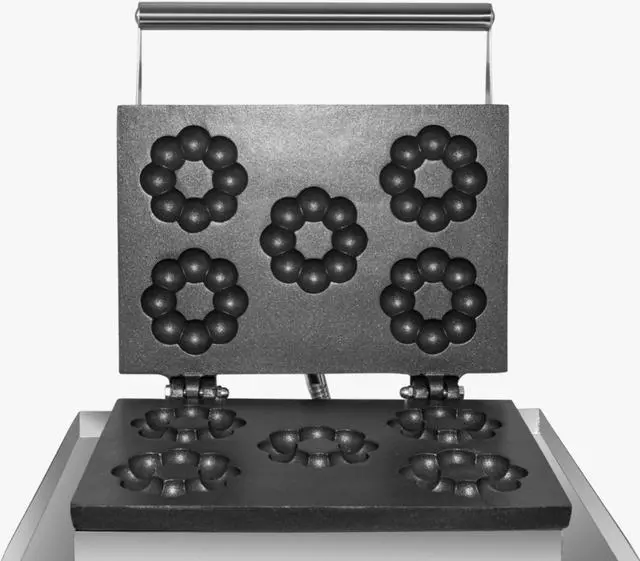 Alt view image 5 of 7 - GorillaRock Electric An-Doughnut Maker | Blossom Shape Donuts | 5 Pcs | Nonstick | 110V