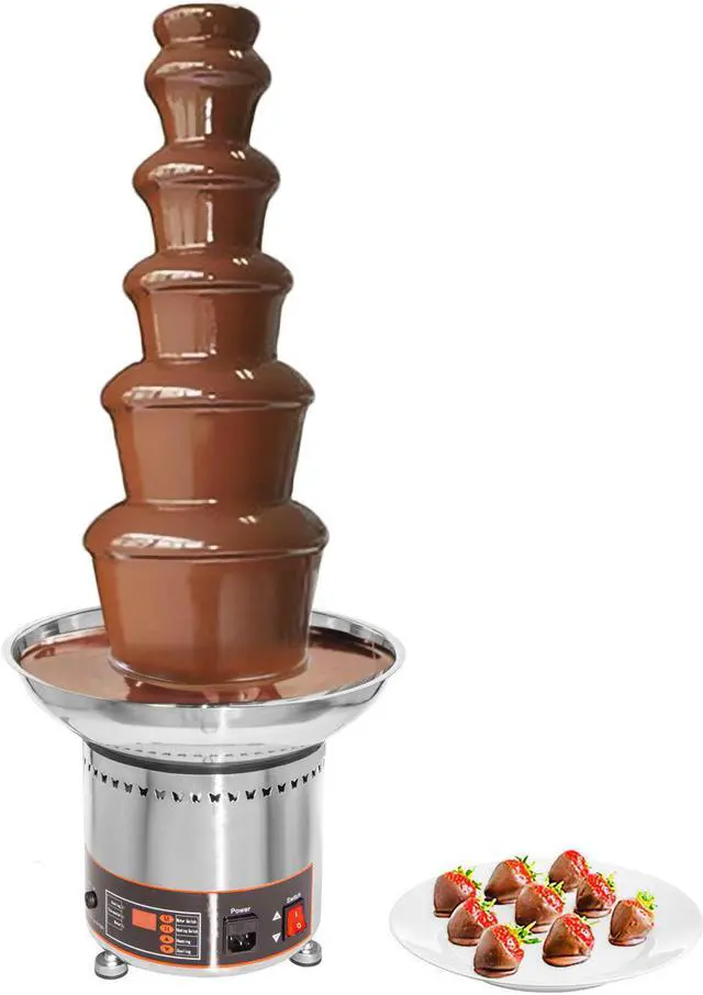Main image of ALDKitchen Chocolate Fountain | 6-Tier Fondue Fountain with Digital Control | Stainless Steel | 110V