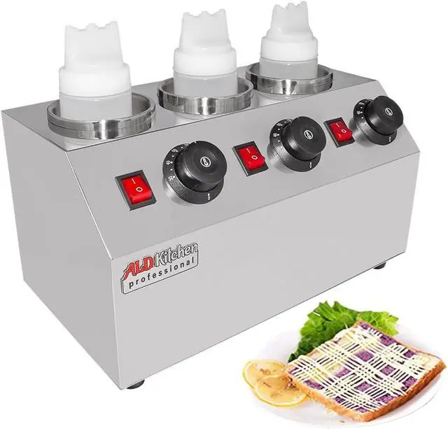 Main image of AP-312S Sauce Dispenser Commercial | Electric Sauce Heater | 3-Head Sauce Warmer | Stainless Steel