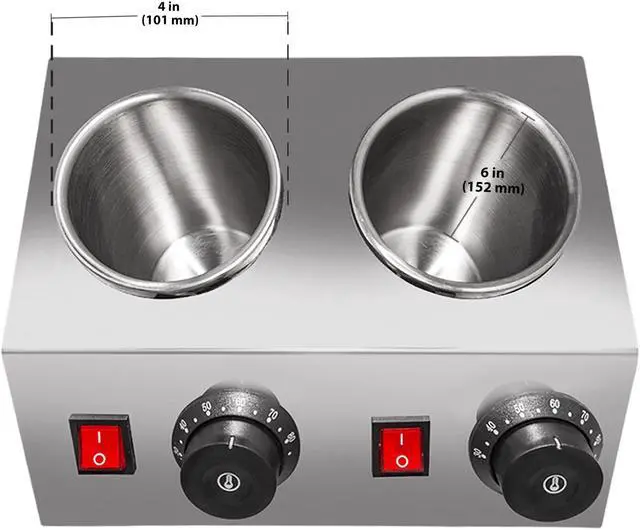Alt view image 3 of 7 - AP-311S Sauce Dispenser Commercial | Electric Sauce Heater | 2-Head Sauce Warmer | Stainless Steel