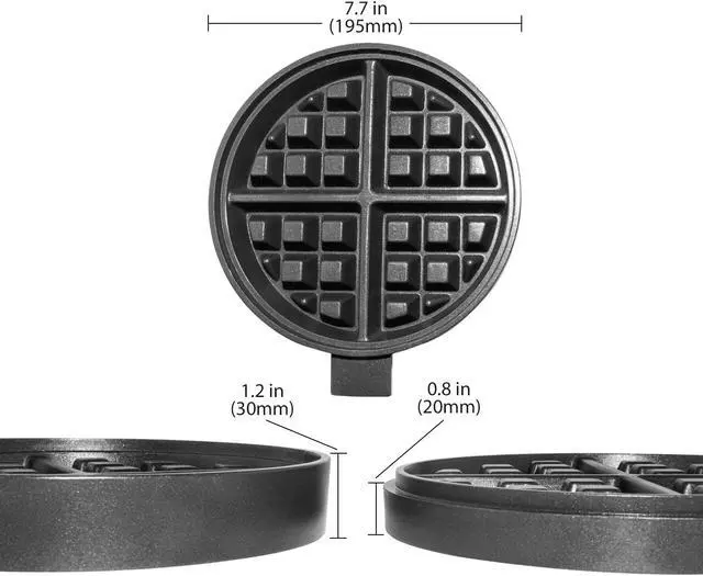 Alt view image 2 of 7 - GorillaRock Waffle Plate Replacement Kit | Belgian Waffle Iron Grid | Waffle Mould