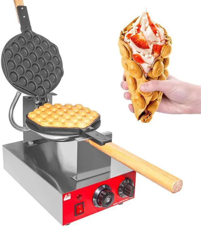 Main image of AR-HES30 Bubble Waffle Maker | Stainless Steel Egg Waffle Maker | Replaceable Nonstick Mold | Manual Control
