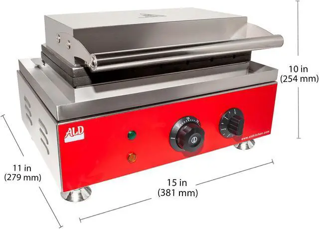Alt view image 2 of 7 - AR-EG6X Hot Dog Waffle Maker | 6 Corn Dogs | Commercial Waffle Iron