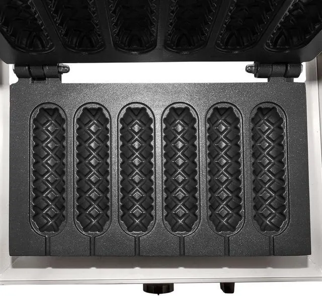Alt view image 7 of 7 - AR-EG6X Hot Dog Waffle Maker | 6 Corn Dogs | Commercial Waffle Iron