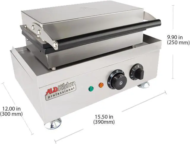 Alt view image 2 of 7 - Corn Dog Waffle Maker for Commercial Use | 6 Hotdog Waffles on a Stick | Stainless Steel | 110V (6 Hot Dogs)