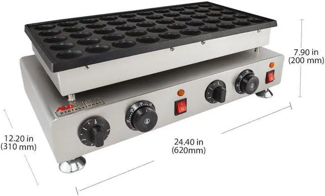 Alt view image 2 of 7 - Poffertjes Maker | Mini Dutch Pancakes Iron | Nonstick | 110V | 50 Pcs