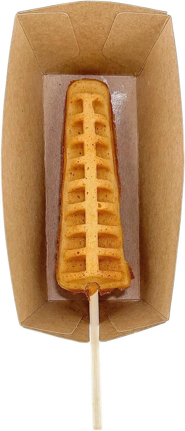 Alt view image 4 of 7 - GorillaRock Paper Bowls | Disposal Bowls for Stick Waffles, Corn Dogs, etc. | 100 Pcs