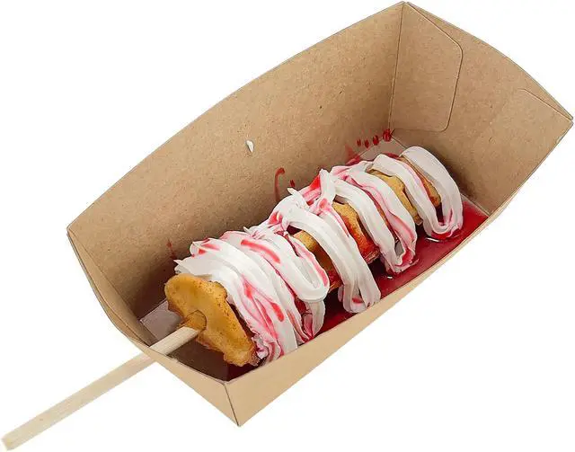 Alt view image 7 of 7 - GorillaRock Paper Bowls | Disposal Bowls for Stick Waffles, Corn Dogs, etc. | 100 Pcs