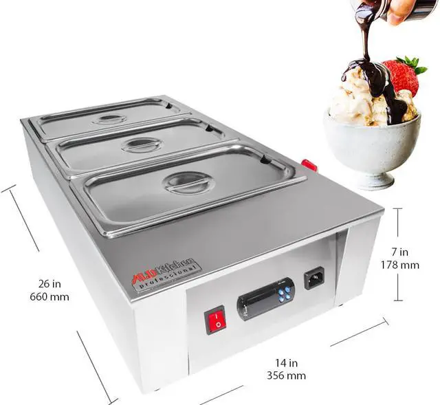 Alt view image 7 of 7 - Chocolate Fondue Machine with Digital Control | Professional Chocolate Melter | Stainless Steel