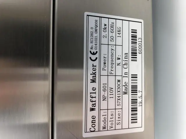 Alt view image 7 of 7 - Belgian Waffle Maker | Cone Maker and Waffle Iron | Round-Shape Thin Waffles | Stainless Steel