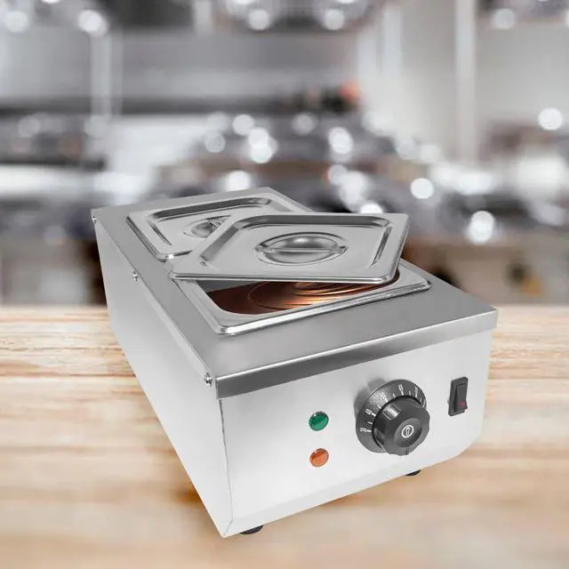 Alt view image 4 of 7 - Chocolate Fondue Machine | Stainless steel Professional Melter with Water-Heating System | Manual