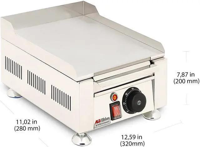 Alt view image 2 of 6 - ALDKitchen Flat Top Griddle | Teppanyaki Grill with Single or Dual Thermostat | Manual | Stainless Steel