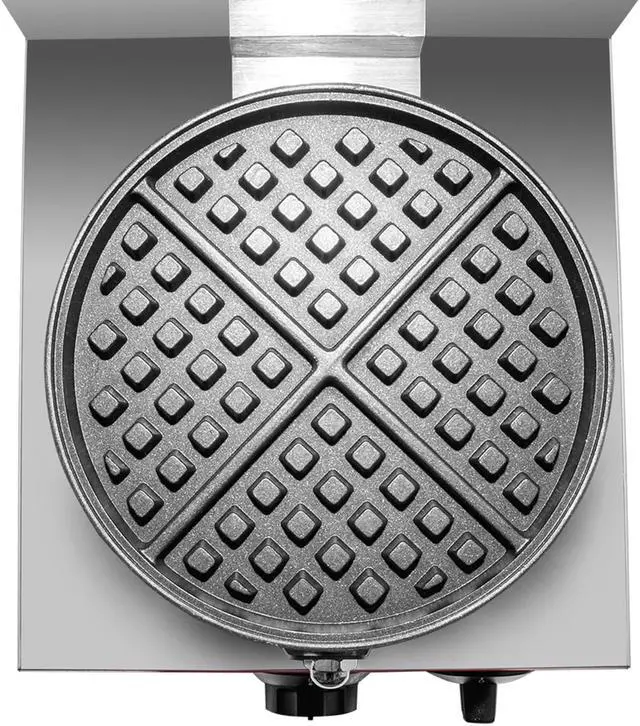 Alt view image 7 of 7 - AR-HWB1 Belgian Waffle Maker | Waffle Iron with Red Panel | Nonstick