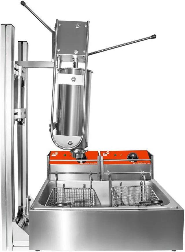 Alt view image 5 of 6 - ALD-10 Churros Machine Manual | Deep-Frying Churro Maker with Working Stand | Stainless Steel | 5L Capacity