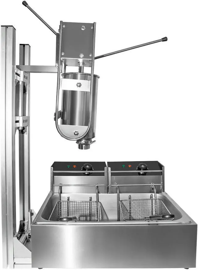 Alt view image 3 of 7 - ALD-10 Churros Machine Manual | Deep-Frying Churro Maker with Working Stand | Stainless Steel | 5L Capacity