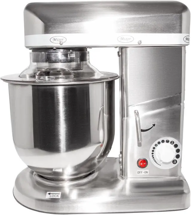 Alt view image 2 of 7 - GR-302 Food Mixer | Commercial Mixer with Dough Hook, Wire Whip & Beater | Stainless Steel | 7L