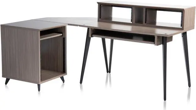 Alt view image 7 of 7 - Elite Furniture Series Main Desk in Driftwood Grey Finish