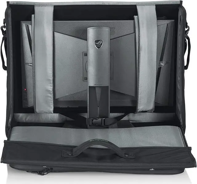 Alt view image 3 of 7 - Slappa Gaming Monitor Tote Bag with Water Resistant Zippers and Adjustable Carry Strap; Fits 27"-32" Monitors