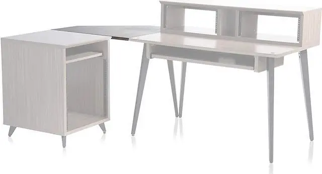 Alt view image 2 of 5 - Elite Furniture Series Corner Desk Section in Driftwood Grey Finish