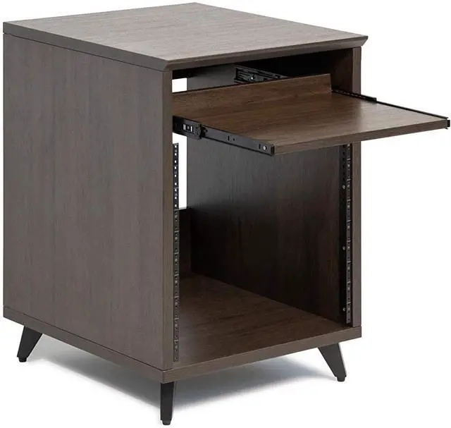 Alt view image 2 of 13 - Elite Furniture Series 10U Studio Rack Table in Dark Walnut Finish