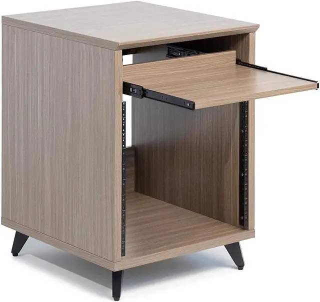 Alt view image 2 of 6 - Elite Furniture Series 10U Studio Rack Table in Driftwood Grey Finish