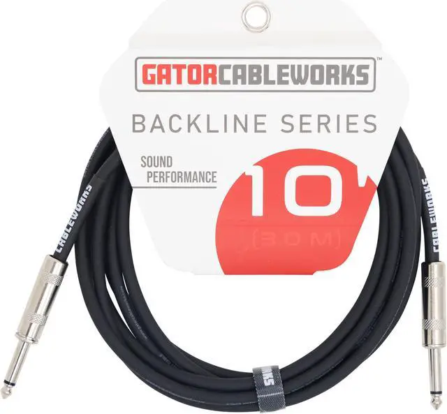 Alt view image 3 of 3 - Gator Cableworks Backline Series 10 Foot Straight to Straight Instrument Cable - GCWB-INS-10