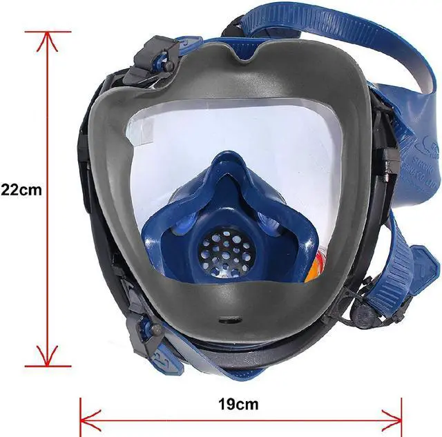 Alt view image 2 of 7 - Full Face Organic Vapor Respirator S100X-3 PD100 - Bio Gas Respirator for Survival and Emergency - Double Activated Carbon Air Filter For Paint Spray Woodworking
