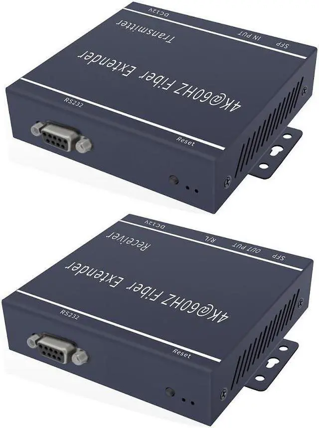 Alt view image 2 of 7 - Up to 20KM / 12.4miles, 4Kx2K@60Hz HDMI2.0 Fiber Optic Extender Over Single Mode SFP MSA LC Fiber Optic Cable Transmitter and Receiver set