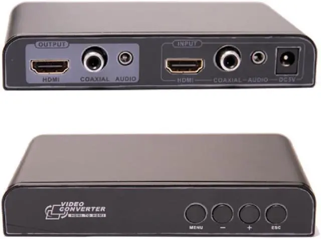 Alt view image 2 of 7 - HDMI to HDMI Video Converter, Left-right Mirror TB Mirror Over Turn UP/Down Scaler (Mirror around,flip) Coaxial 3.5mm Audio Separation Mixture