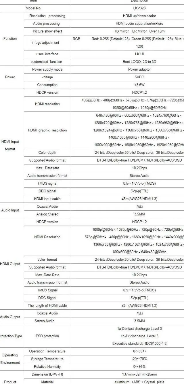 Alt view image 7 of 7 - HDMI to HDMI Video Converter, Left-right Mirror TB Mirror Over Turn UP/Down Scaler (Mirror around,flip) Coaxial 3.5mm Audio Separation Mixture